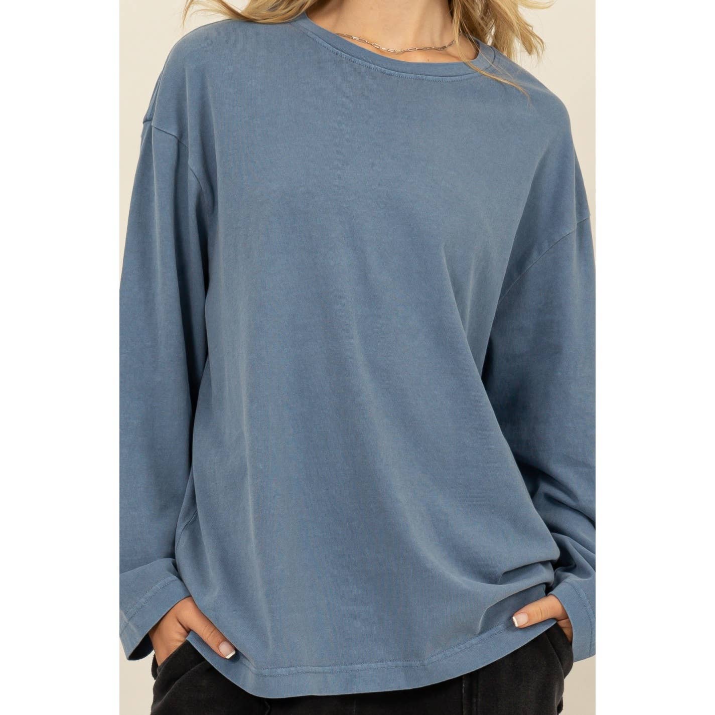 HYFVE - Wholesale Shirt - Women's - Oversized Crew Neck Long Sleeve Tee29