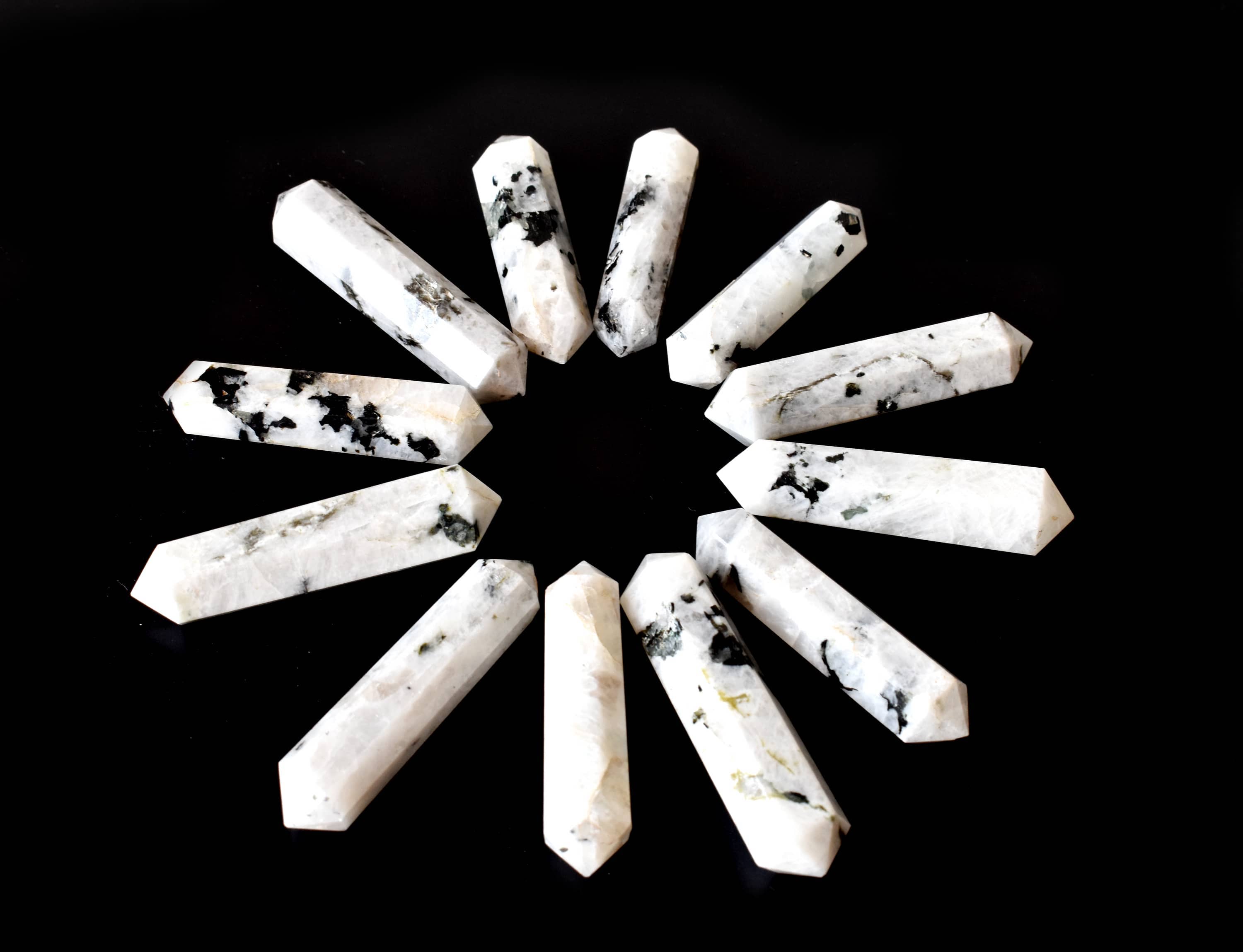 Soothing Crystals – wholesale Andlig sten/kristall – Kristallpunkter | Regnbågsmånsten | Dubbelspetsade pennor5