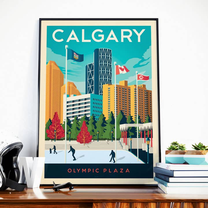 Olahoop Travel Posters - Wholesale Poster - Calgary Alberta - Canada travel poster