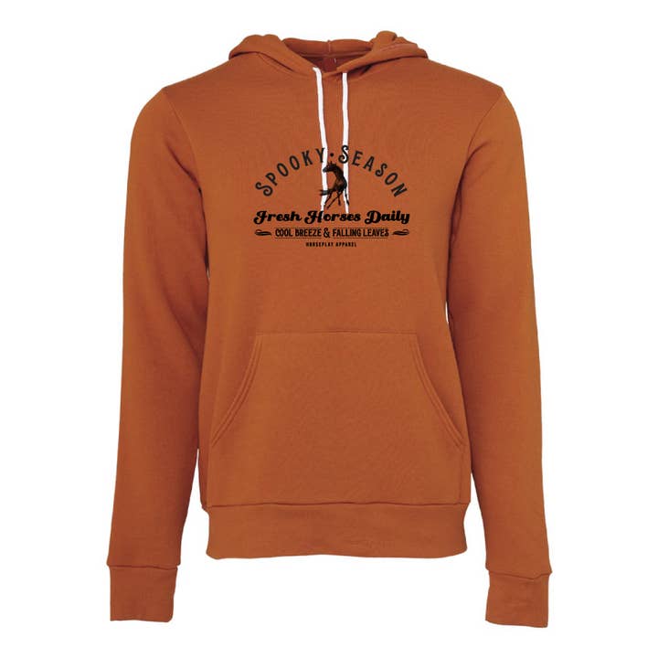 Spooky Season Hoodie: Pumpkin **Glows In The Dark** for wholesale by Horseplay Apparel
