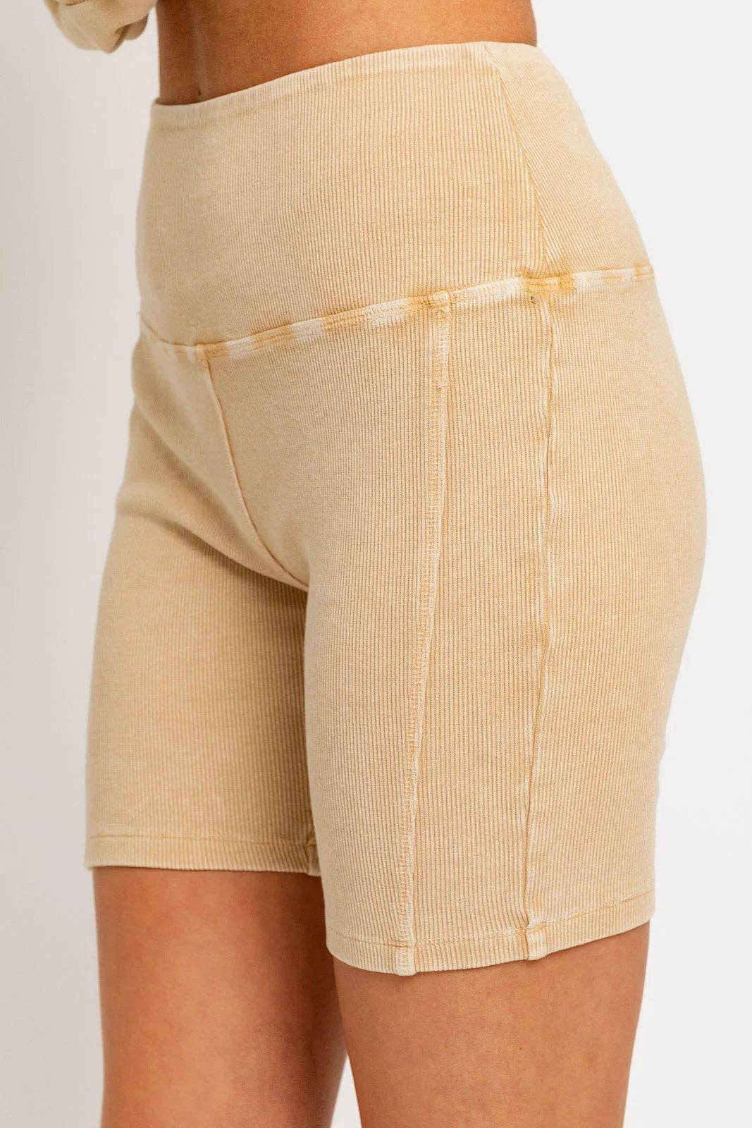 Tasha Apparel Wholesale - Wholesale Athletic Shorts - Women's - Mineral Wash Ribbed Tummy Control Biker Shorts31