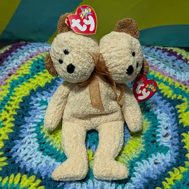 SpillProofLiquid - Wholesale Stuffed/Plush Toy - Kids & Baby - Handmade TY 2 Headed Polycephaly Beanie Baby Bears - Asstd6