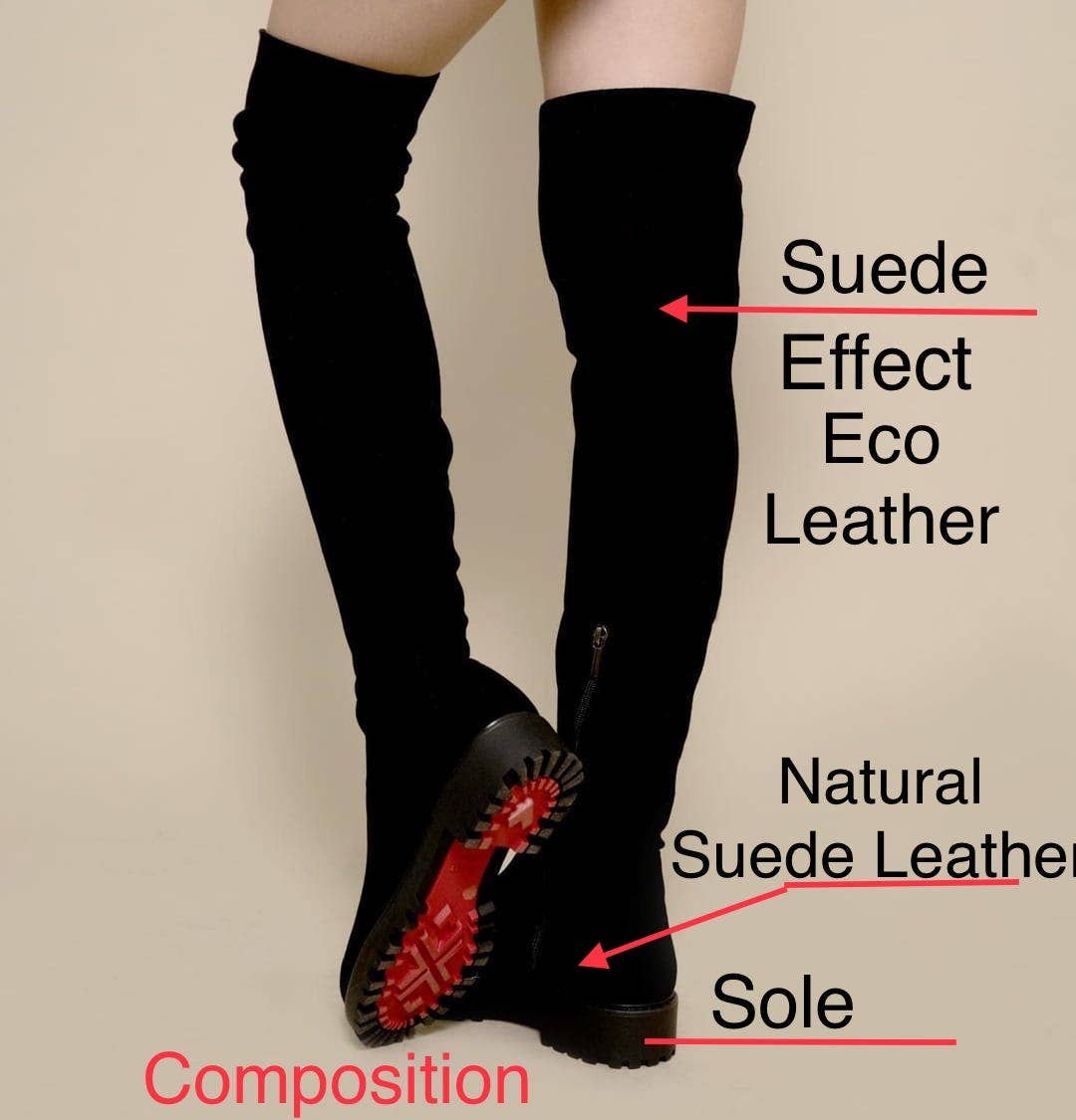 Deimos Shoes - Vendita all'ingrosso Stivali - Donna - Stivali sopra il ginocchio, stivali alti, stivali alti effetto scamosciato, ah1