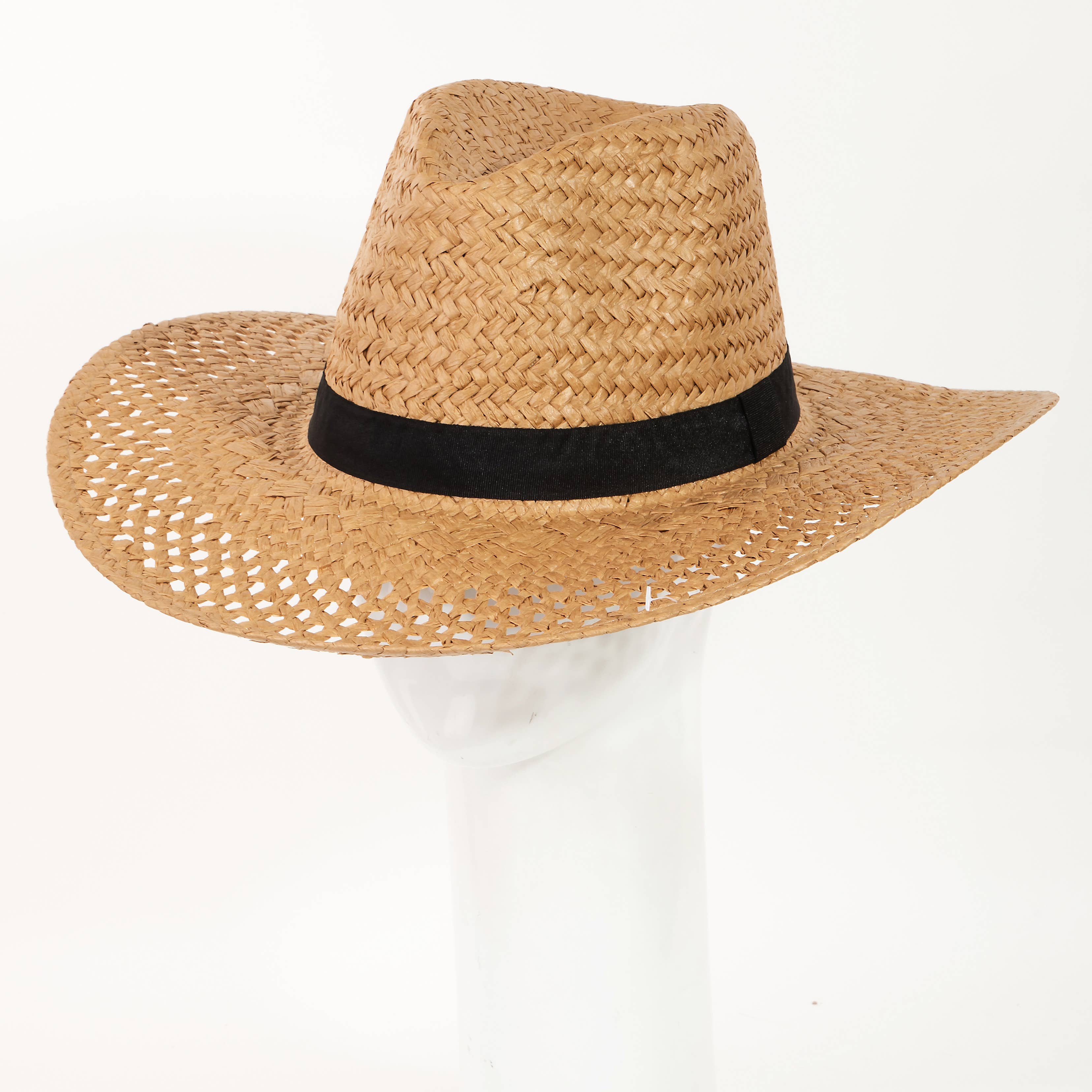 Collections by Fame Accessories - Wholesale Straw Hat - Women's - Basket Weave Straw Sun Hat6
