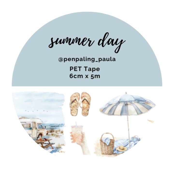 Summer Day - PET Tape PRE-CUT for wholesale by Penpaling Paula