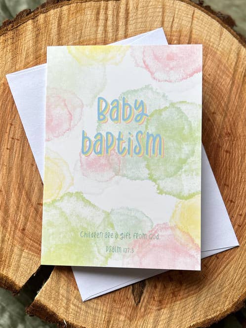 Bibelverskort - Barnedåb Salme 127:3 for engroshandel hos Daisy & Joy Design