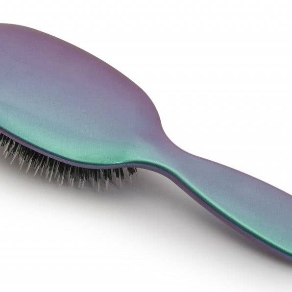 Rock & Ruddle Boar Bristle Hairbrush Green & Purple Shimmer for wholesale by Rock & Ruddle