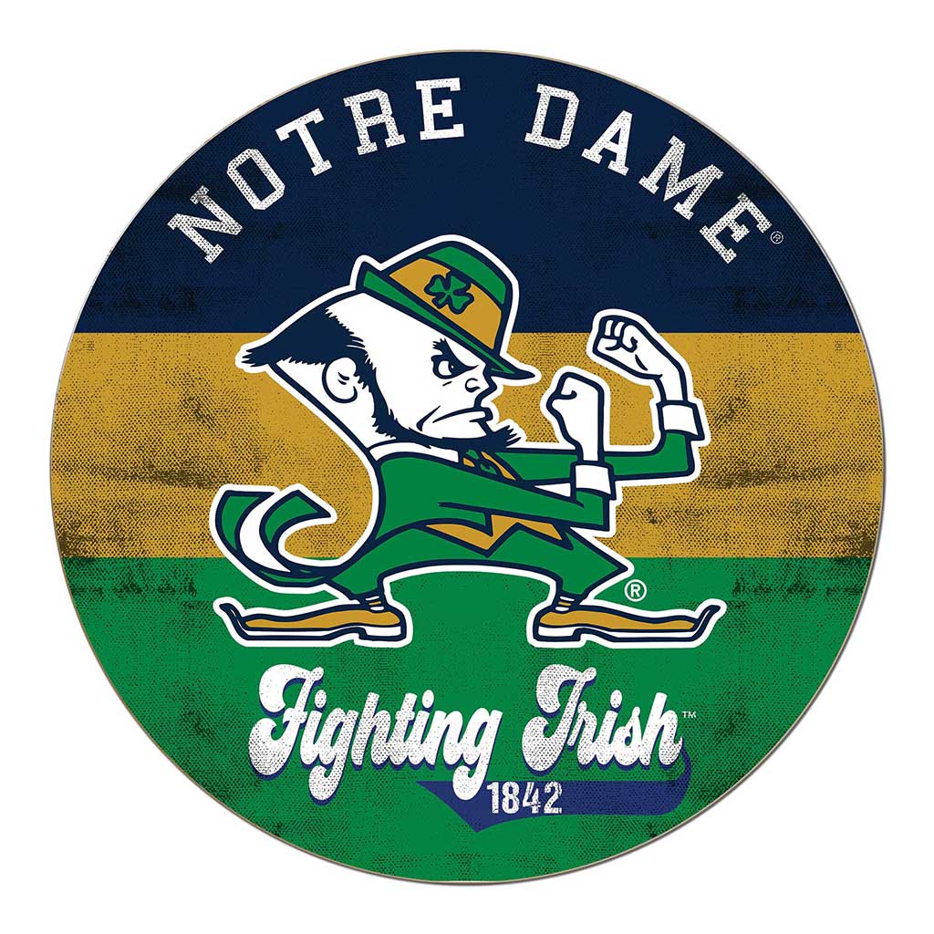 KH Sports Fan - Wholesale Sign - 20x20 Retro Circle Notre Dame Fighting Irish0