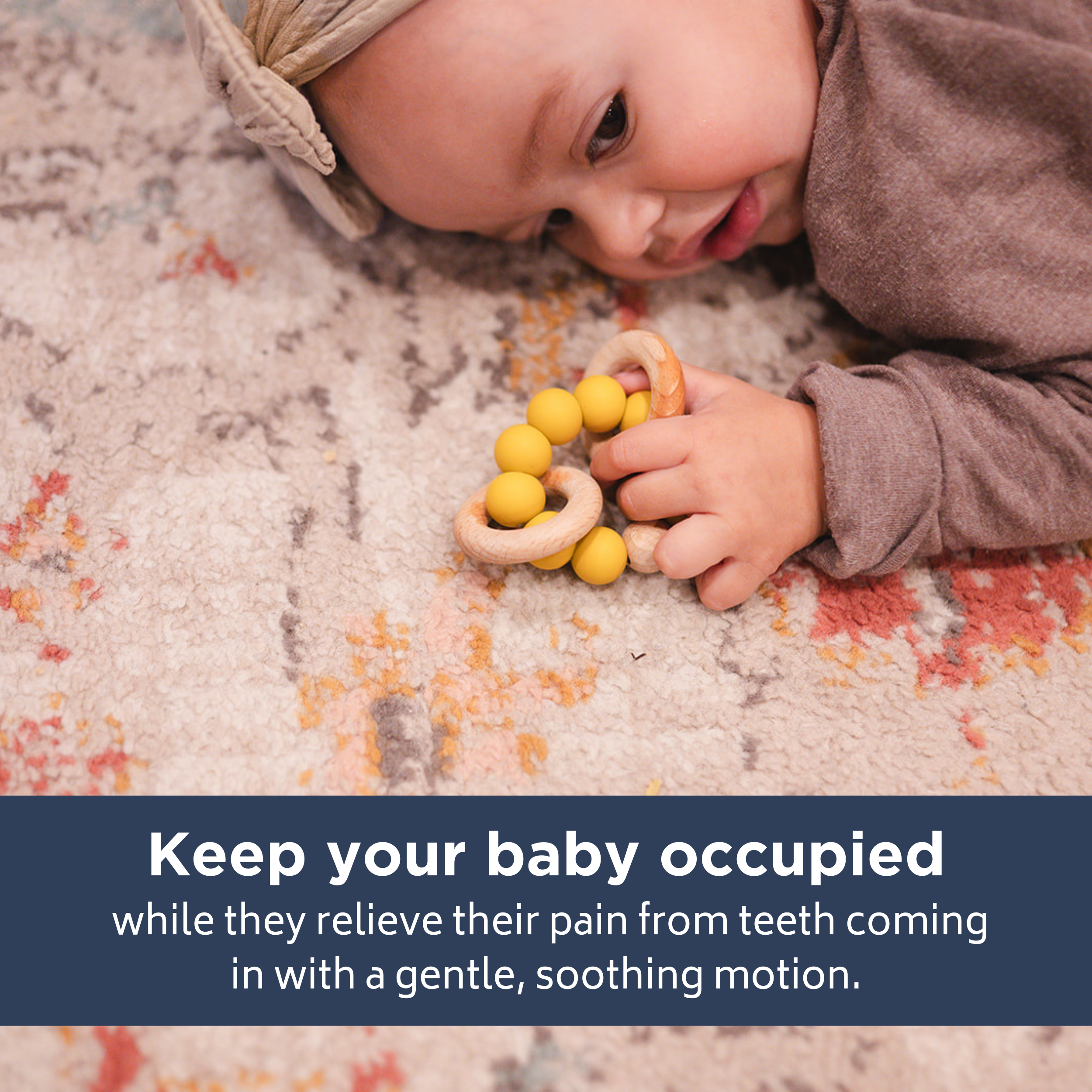 Babeehive Goods - Venta al por mayor Mordedor - Bebés - Anillo de dentición con cuentas de silicona y madera9