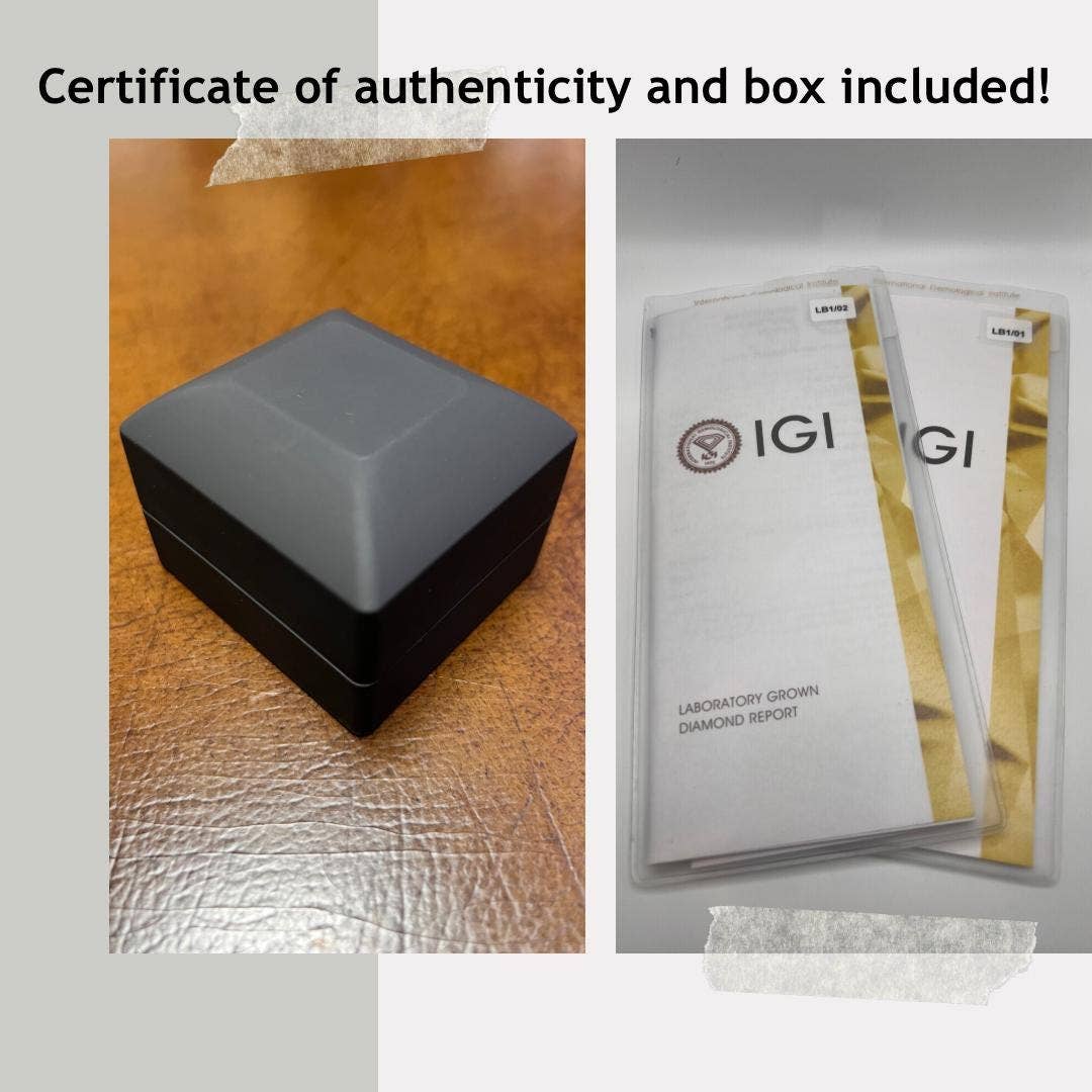 Elegant Jewels LLC - Wholesale Stud/Post Earrings - 2 CT Lab Grown Diamond Bezel Stud Earrings in 14K Gold9