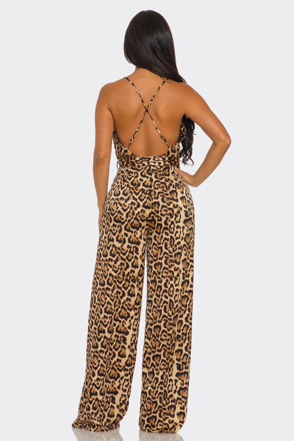 SHOP17 – wholesale Jumpsuit - Dam – LEOPARDMÖNSTRAD JUMPSUIT 2750J2