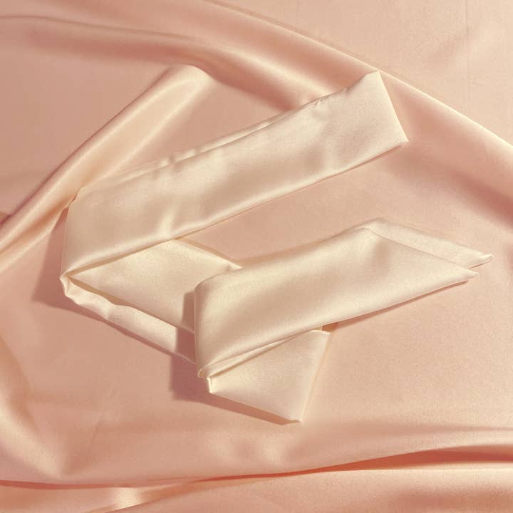 Mille Saisons - Wholesale Hair bow – Women’s - Aurelie Mulberry Silk Hair Ribbon with hand stitching1