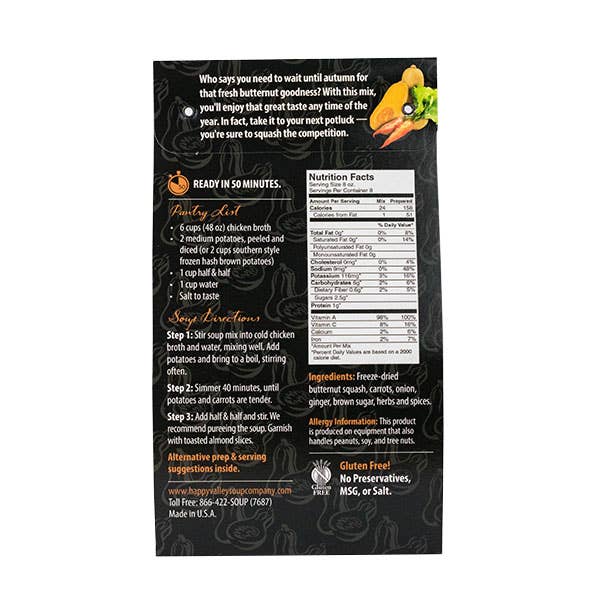 Happy Valley Soup Company - Wholesale Soup - Butternut Bisque1