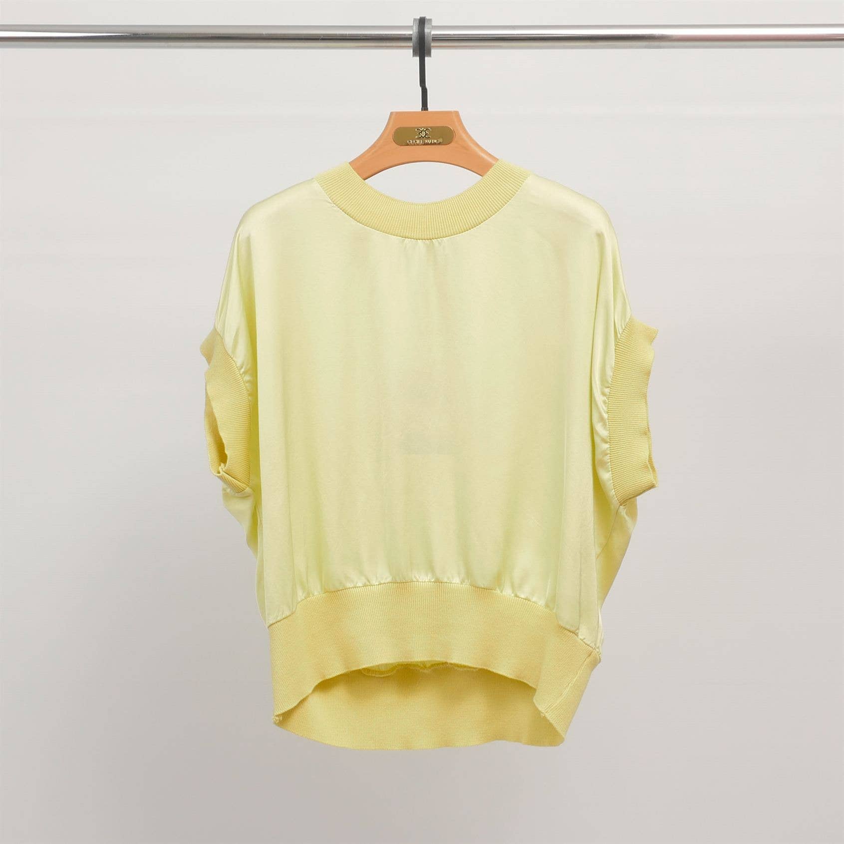 Cecile Wang – Engroshandel Strikket top - Dame – KD8679VS tofarvet top med elastik forneden og ved ærmerne11