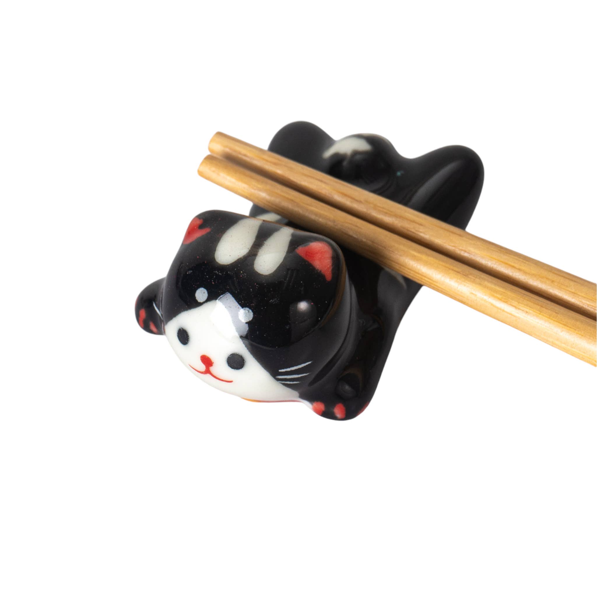 Urban Tokyo - Wholesale Spoon Rest - Cat Chopsticks Rest 2"L Black (12/288)