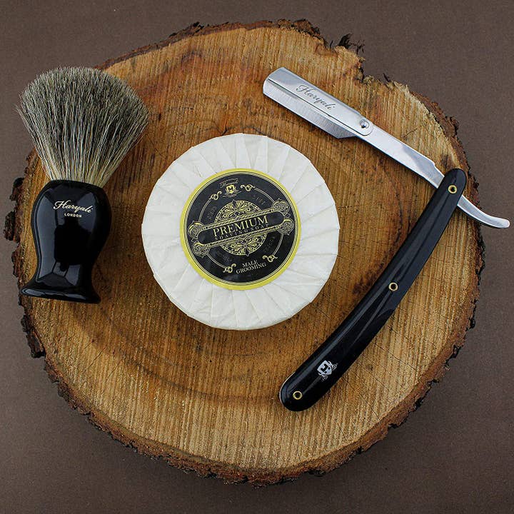 Haryali London - Wholesale Razor - Men's - Haryali's Straight Edge Razor Kit - Black Color