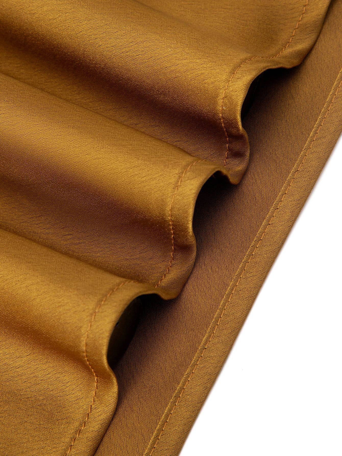 HIDDENBRAND - Wholesale Skirt - Women's - Satin Slit High-Waisted Elasticated Sexy A-Line Skirt5