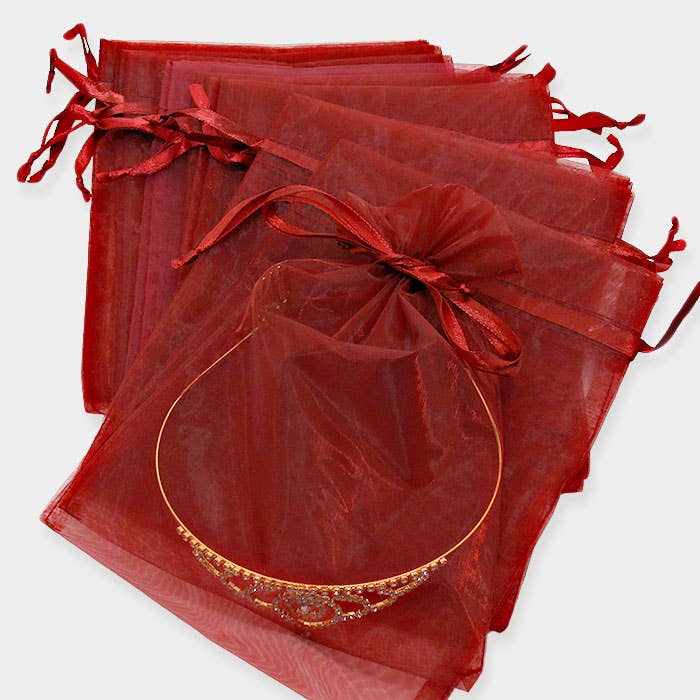 Sensibling Corp. - Wholesale Gift Bag - 12PCS - 6.75 X 9.5 Ribbon Organza Gift Bags
31