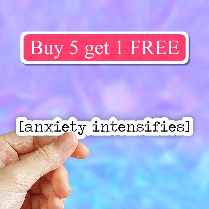 Anxiety Intensifies movie Subtitle Sticker, Laptop Stickers for wholesale by Neya Sticker Shop