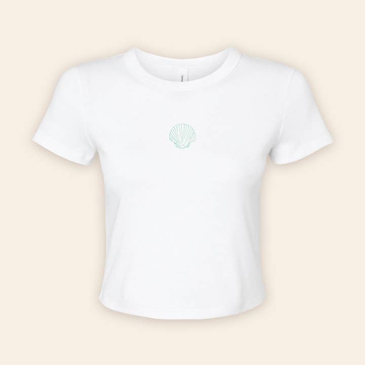 Seashell Baby T-shirt | Wit voor wholesale door Freshwater Curated Goods