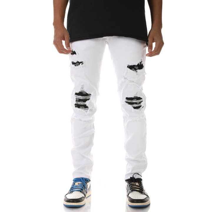 PAISLEY PATCHED PANTS for wholesale by KDNK