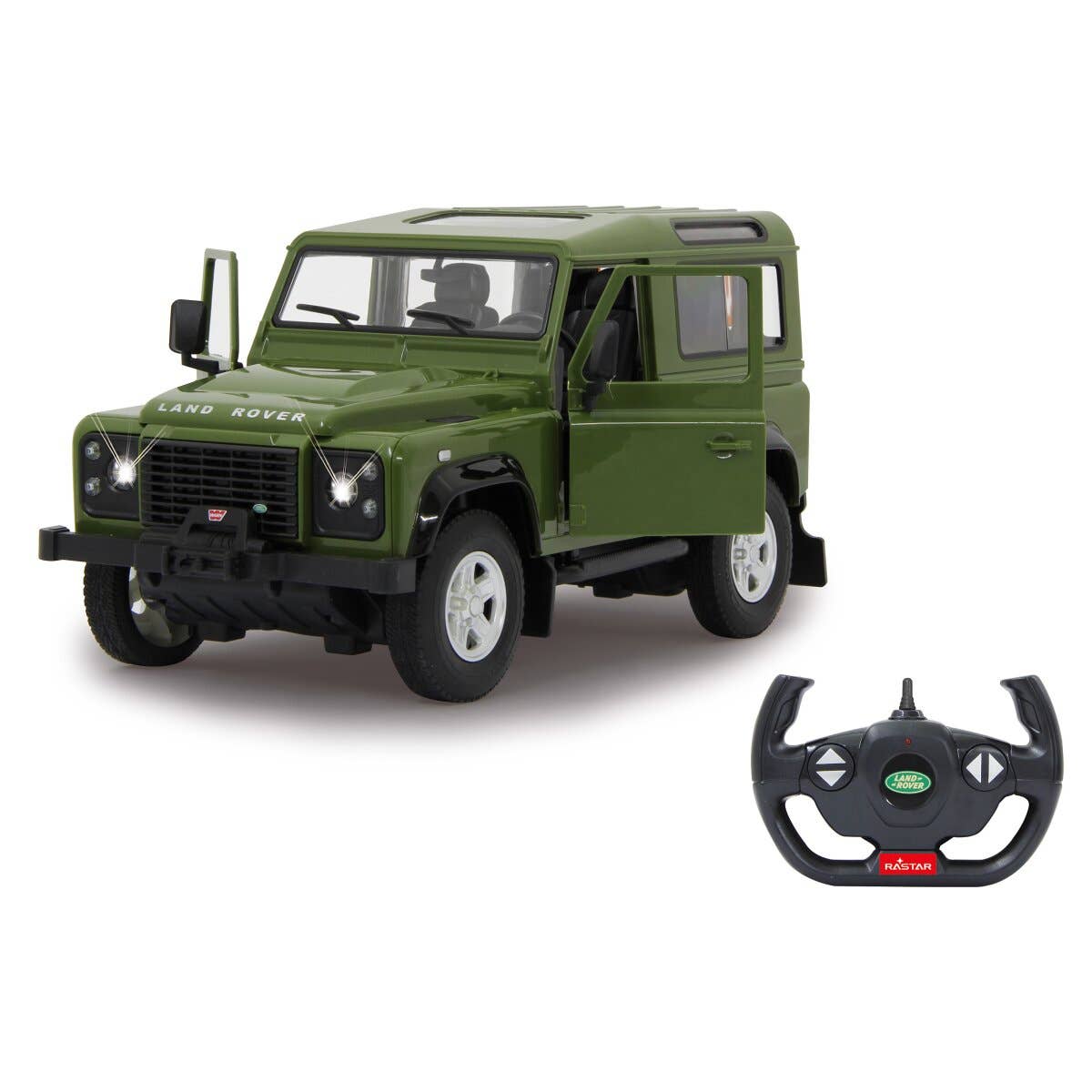 mhw24 - Wholesale Toy Car/Truck - Kids - Land Rover Defender 1:14 green 2.4GHz manual door2
