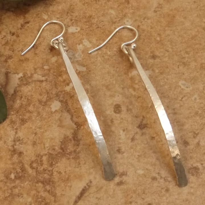 Caitlyn - Hammered Silver Earrings for wholesale by Felicity Jewelry Designs