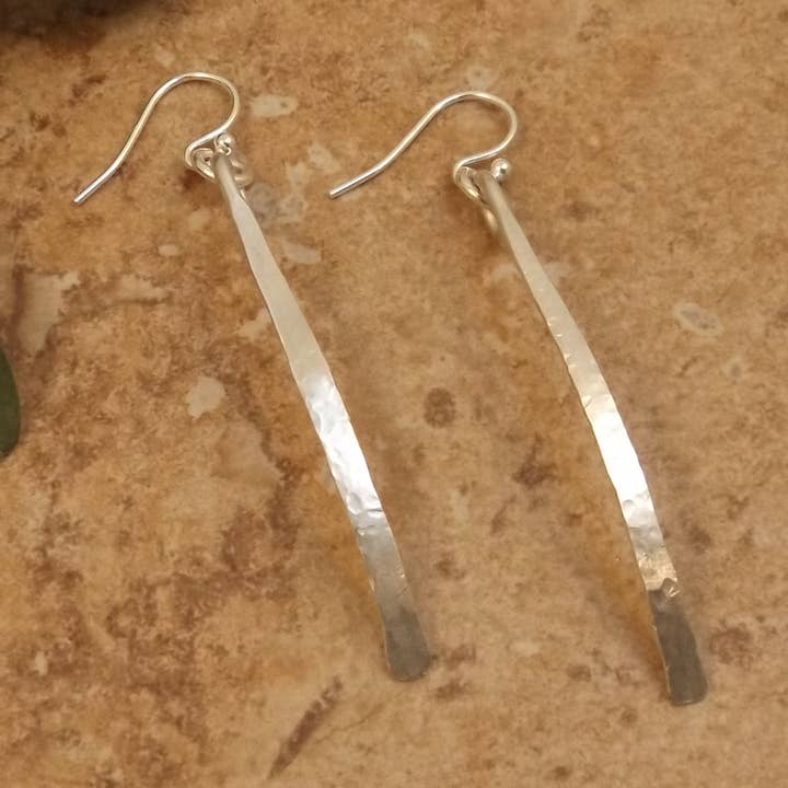 Caitlyn - Hammered Silver Earrings for wholesale by Felicity Jewelry Designs