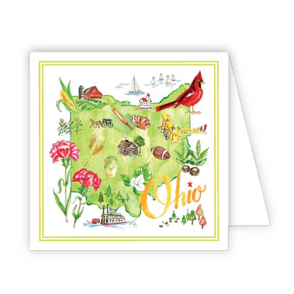 Ohio Håndmalede Ikoner Kabinet Card for engroshandel hos RosanneBeck Collections