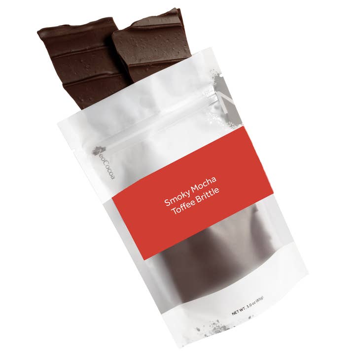 NeoCocoa – wholesale Chocolate-covered sweets – 3oz Smoky Mocha Toffee Brittle