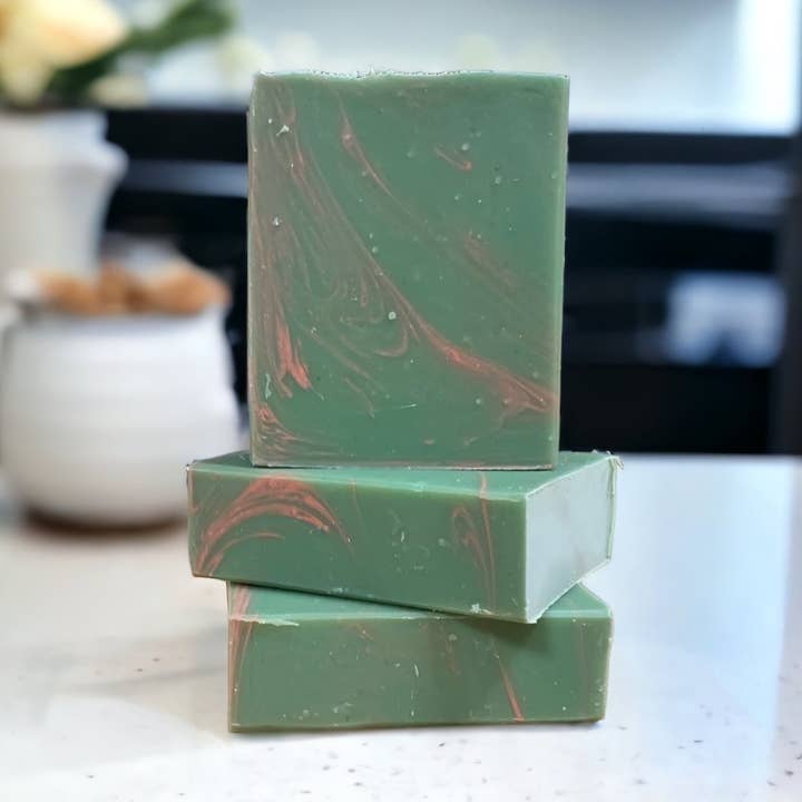 Savon au lait de chèvre au melon concombre pour la vente par Windwood Soap