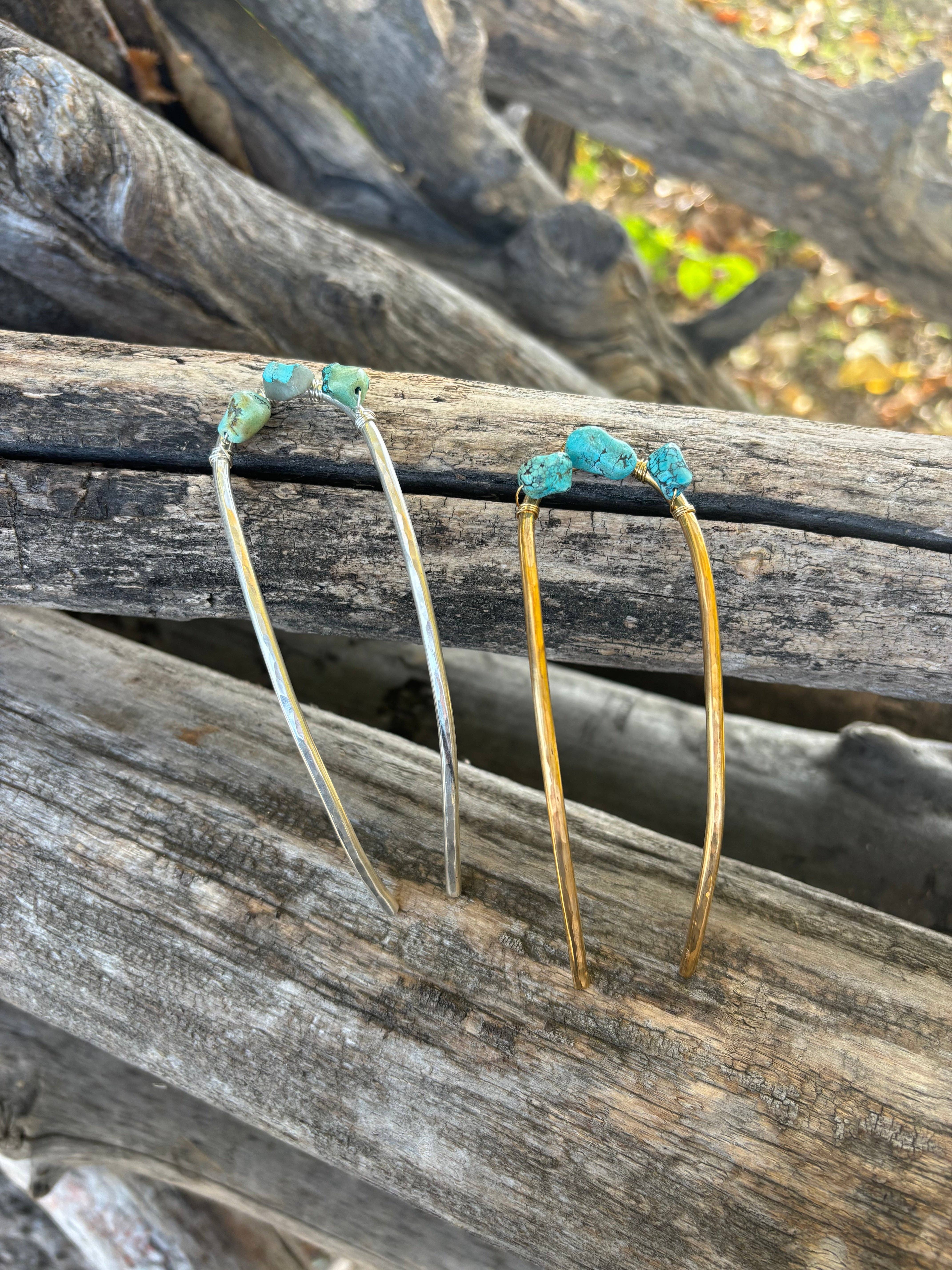 Fluff Hardware – wholesale Hair pin – Turquoise Hair Fork12