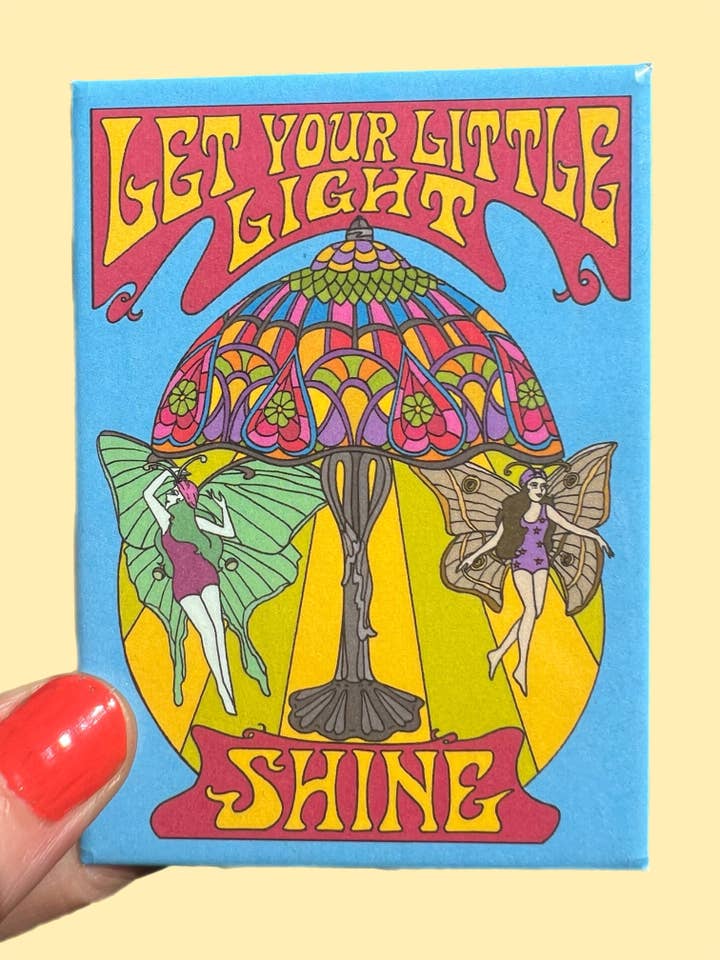 Aimant en métal Laisse briller ta petite lumière pour la vente par Astral Weekend