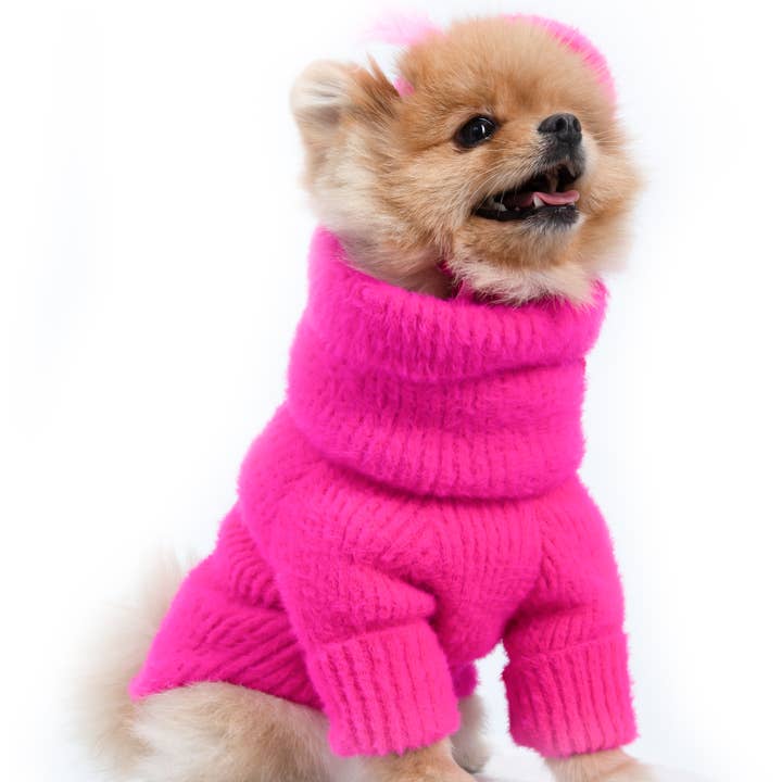 Pink Loves It Dog Sweater & Hat for wholesale on Faire1