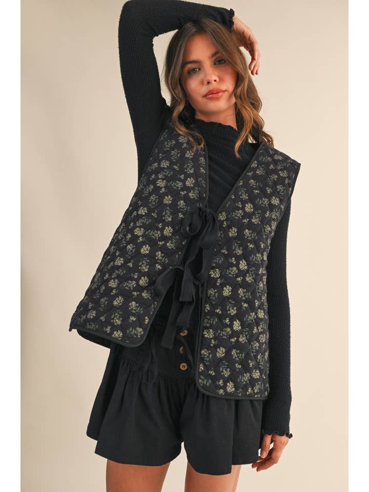 Klesis - Wholesale Outerwear Vest - Women's - IJ1566 FRONT TIE QUILTED VEST5