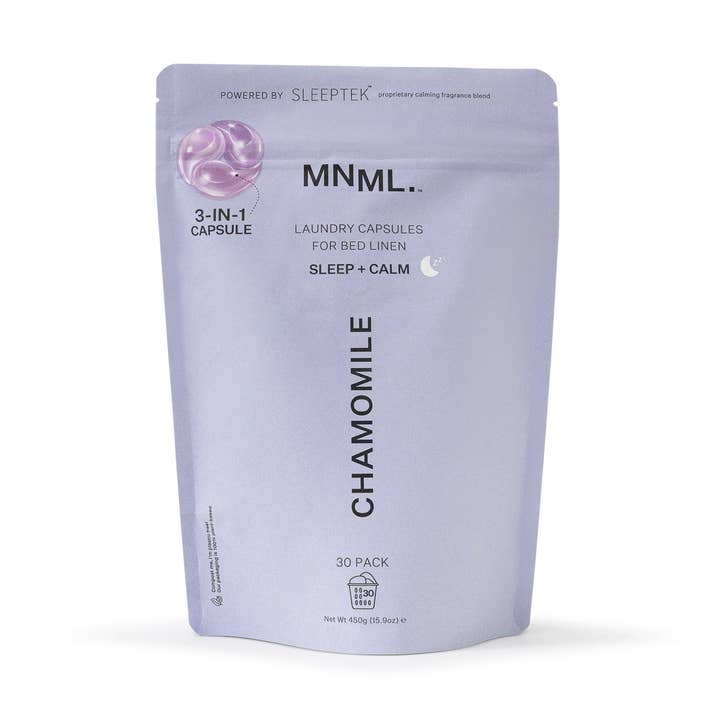 MNML (USA) - Fresh Laundry - Wholesale Laundry Detergent Powder/Pods - MNML CHAMOMILE Sleep + Calm Laundry Capsules Refill (30pk)0