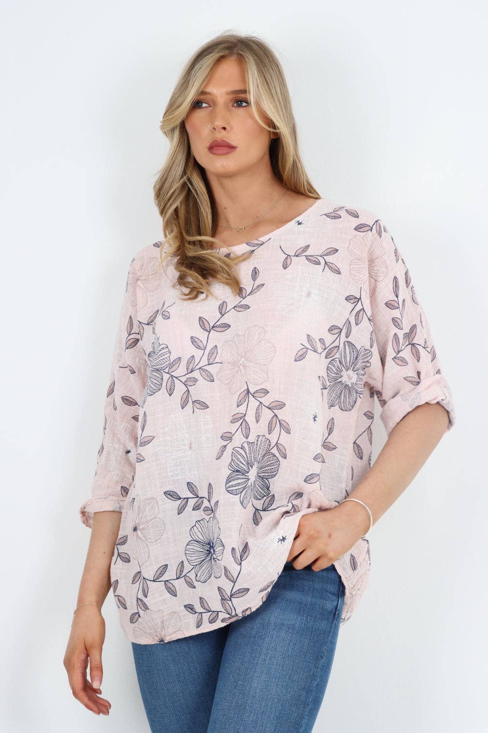 Miss Bold – Engroshandel Tunika - Dame – Italiensk bomuldsoverdel med blomsterprint38