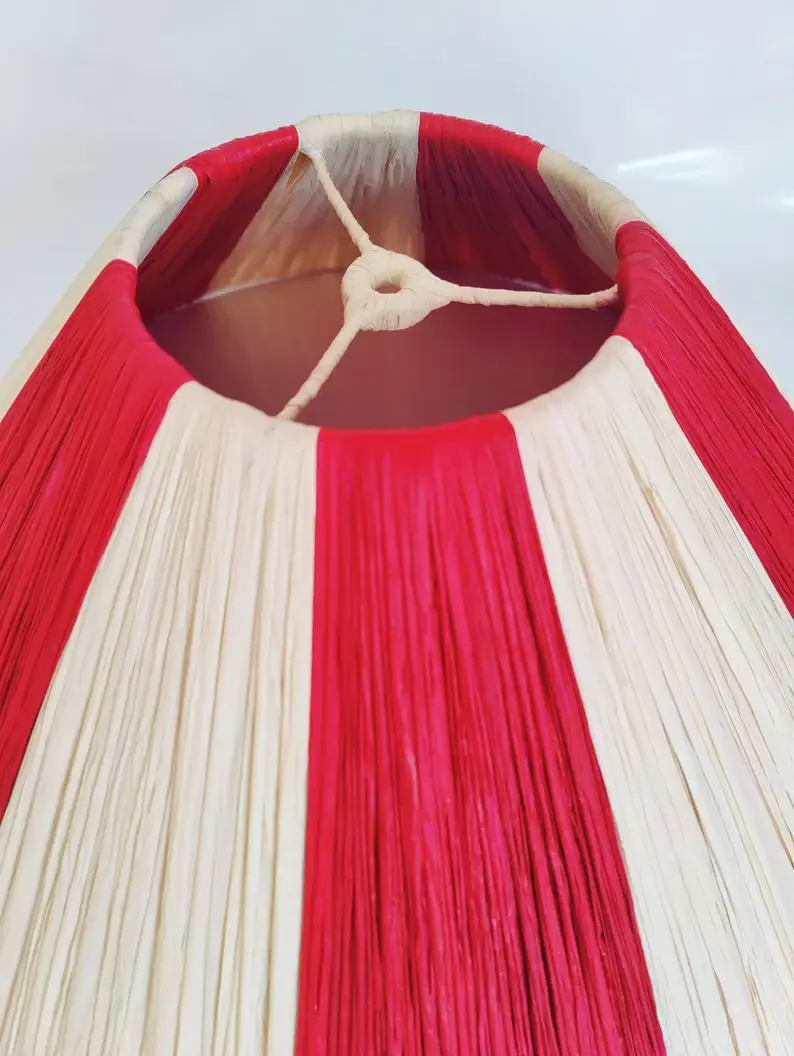 Moroccan Natural bazaar - Wholesale Lamp Shade - Coolie Handmade Raffia Lampshade - Raffia Lamp Shade 4