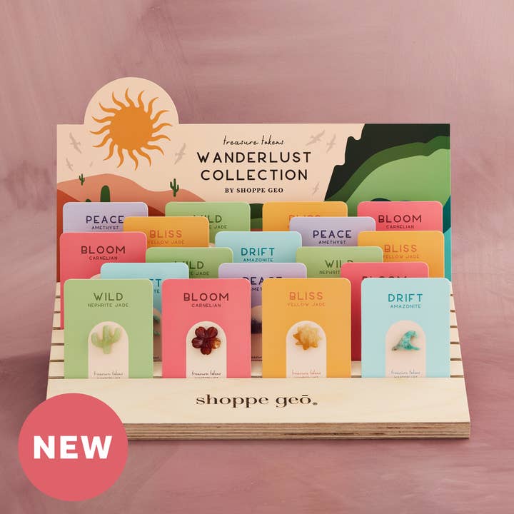 Mini Crystal Collection Asst | Treasure Tokens: Wanderlust for wholesale by GeoCentral