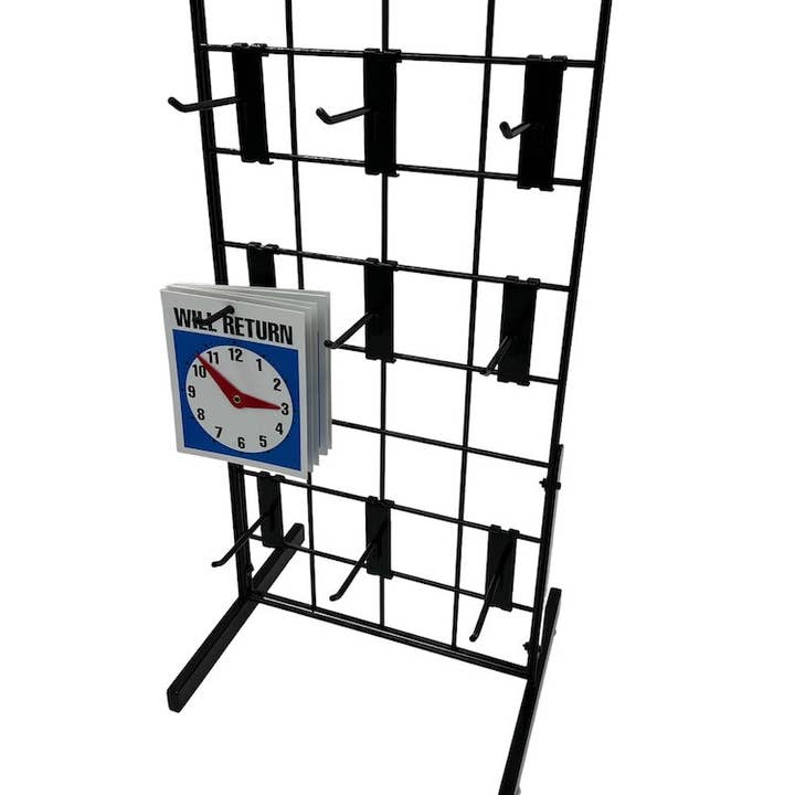 Only Hangers - Wholesale Retailer Display Stand/Case - Black Gridwall Countertop Display with Mini T-Legs2