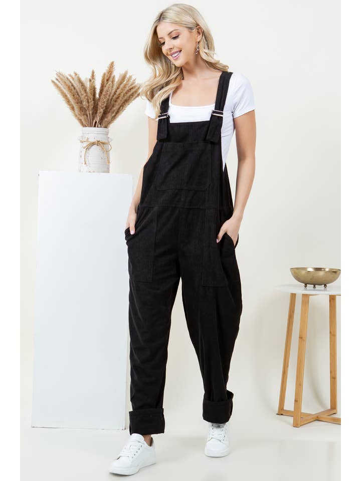 LA Soul - Wholesale Overalls - Unisex - Black Corduroy Overall