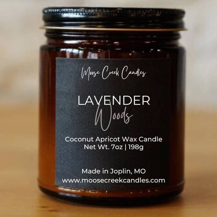 Bosques de Lavanda | Vela en Tarro de Ámbar para venta al por mayor de Moose Creek Candles