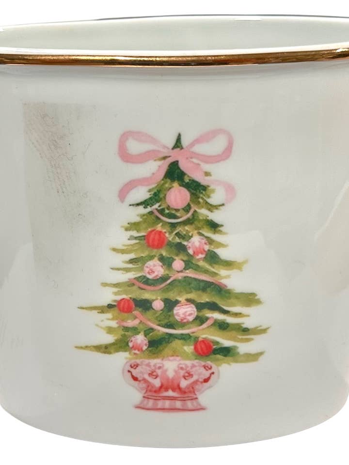 Juletræ Chinoiserie Postholder med Pink Sløjfe for engroshandel hos The French Bee & Co