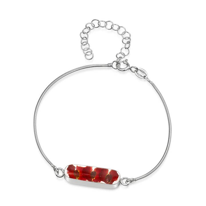 Sterling Silver Bracelet - Poppy -Oval. for wholesale by Shrieking Violet
