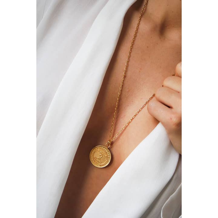 Square Mesh Long Necklace for wholesale by Maison Amour