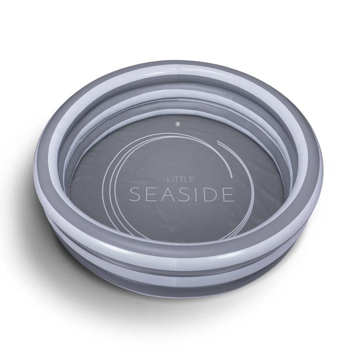 BEACH STRIPES oppustelig pool i grå og hvid for engroshandel hos Little-Seaside