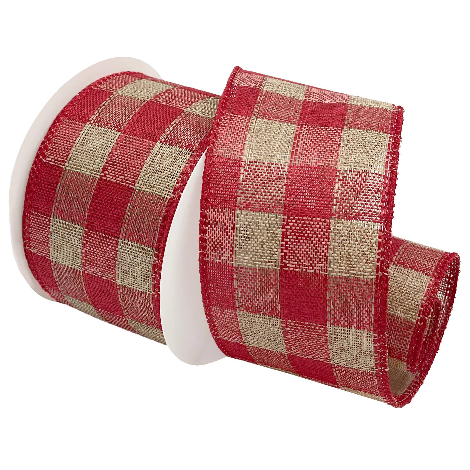 Morex Ribbon - Wholesale Ribbon - Gift Wrapping - #7378 Gingham Burlap (wired)0