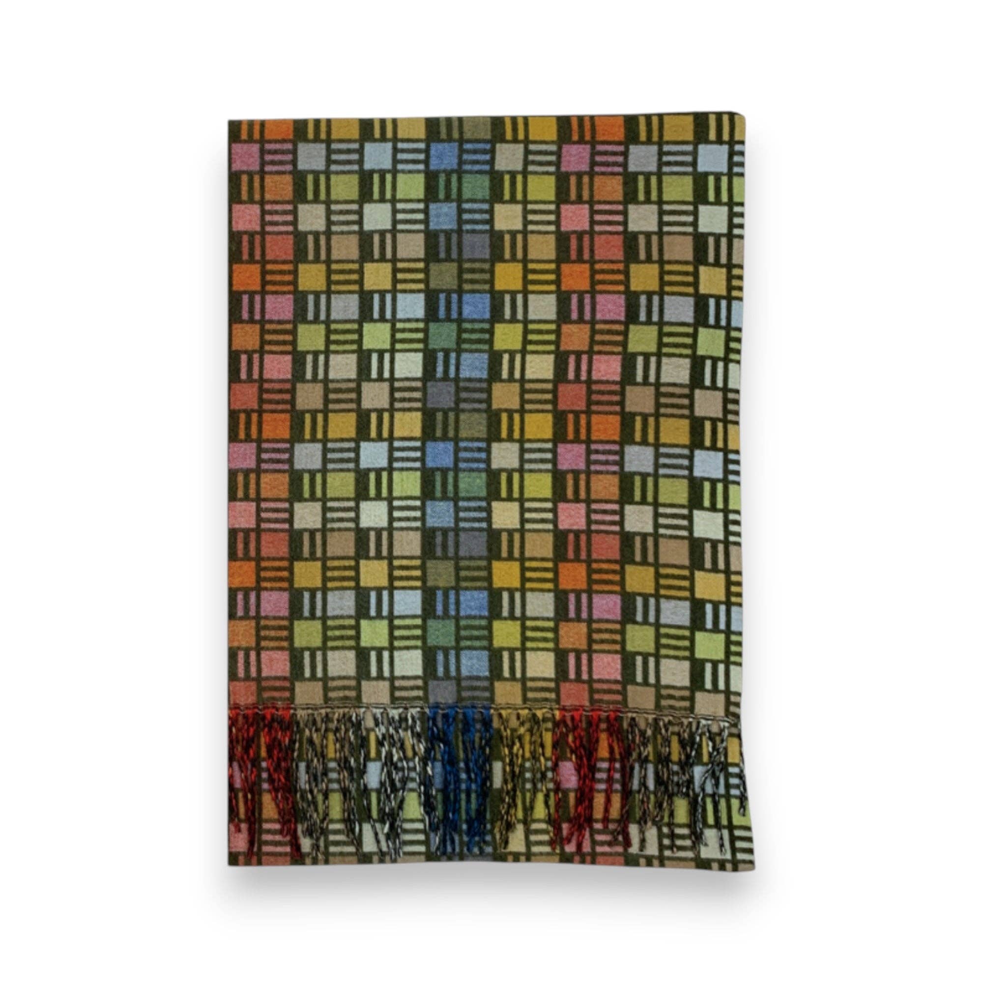 Lili Scarves (US Duty Free) – wholesale Halsduk - Dam – Cube Print Cashmere-blandning Vinterhalsduk11