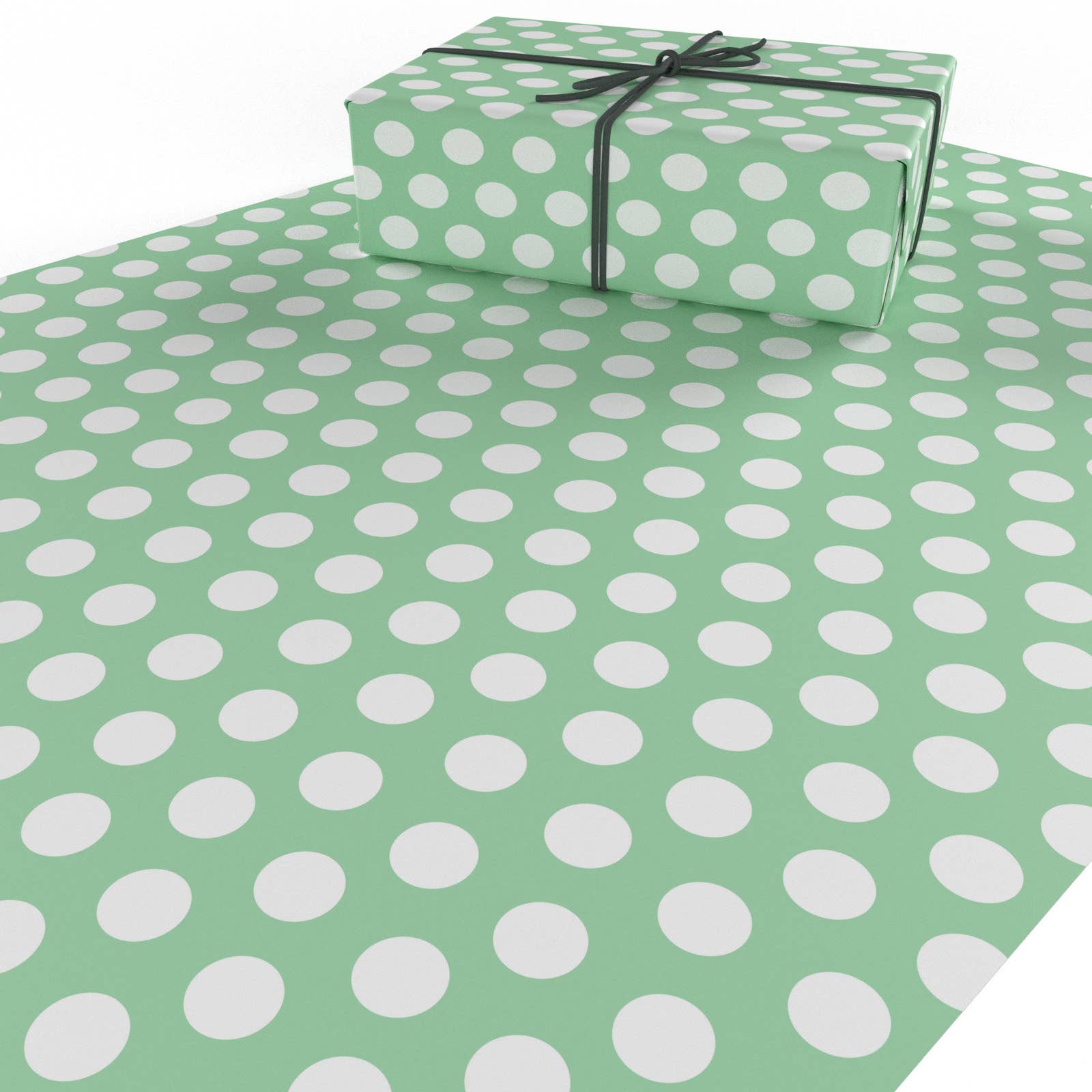 Re-wrapped – wholesale Flat wrap – Polka Dot Green Wrapping Paper • ECO Friendly • UK Made3