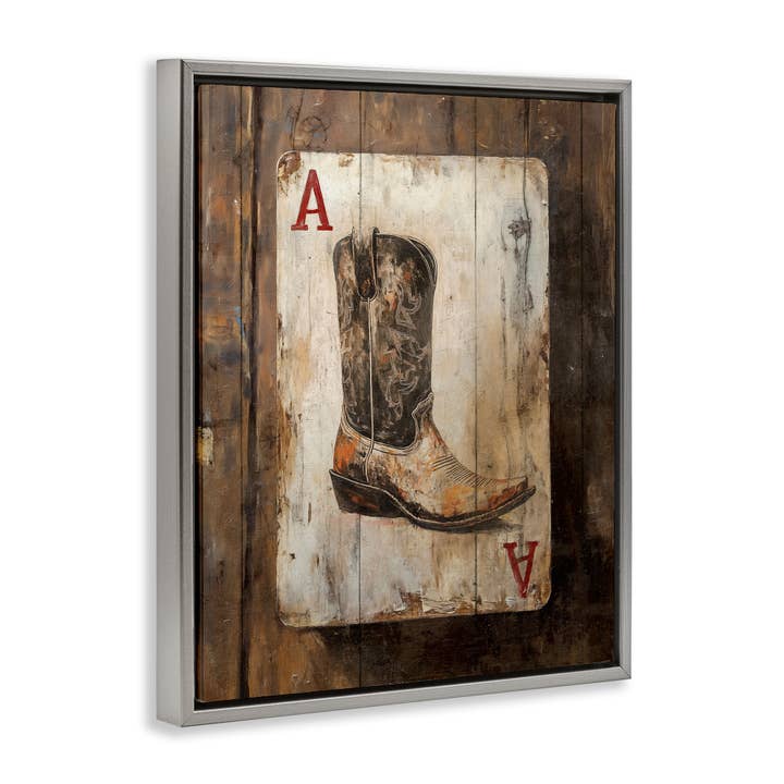 Stupell Industries - Wholesale Wall Sign - Western Rustic Playing Card - Framed Wall Art16